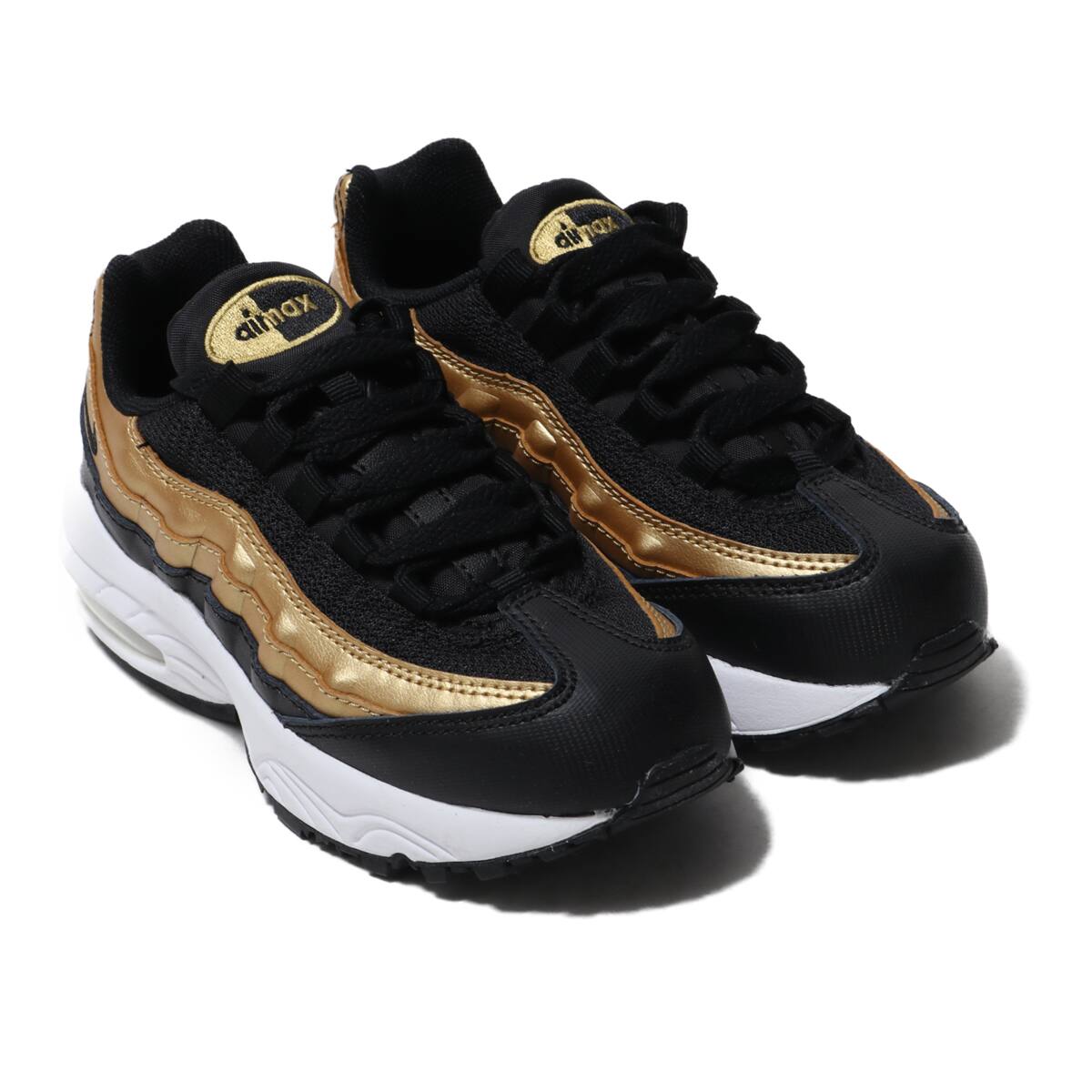 black and metallic gold air max 95