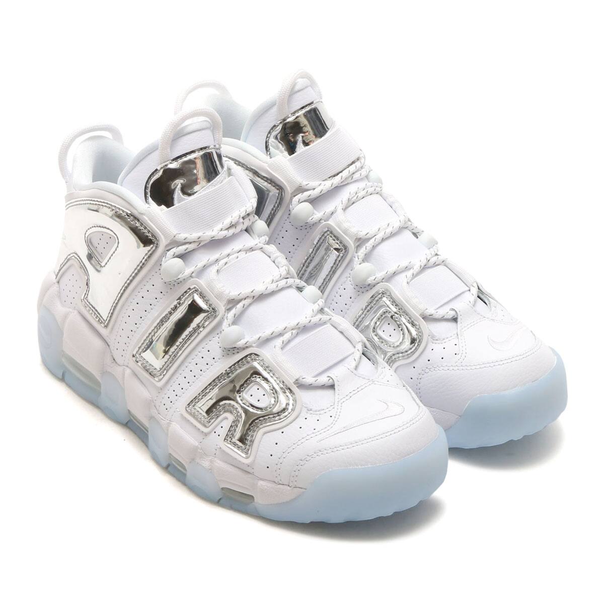nike air more uptempo white chrome
