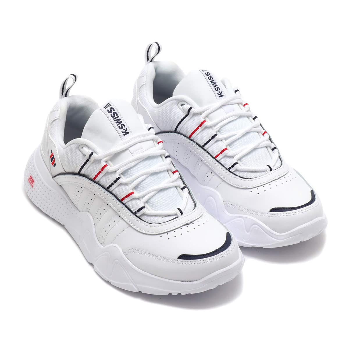 K・SWISS CR-CASTLE W WHITE/NAVY/REBBON.RED 19SS-I_photo_large