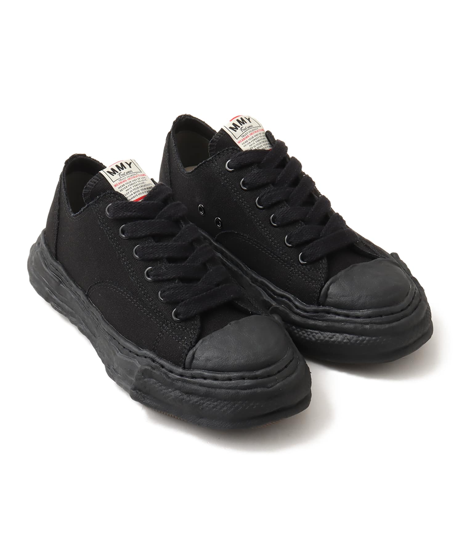 MAISON MIHARA YASUHIRO PTS23 CANVAS LOW-TOP ブラック/ブラックのメイン画像