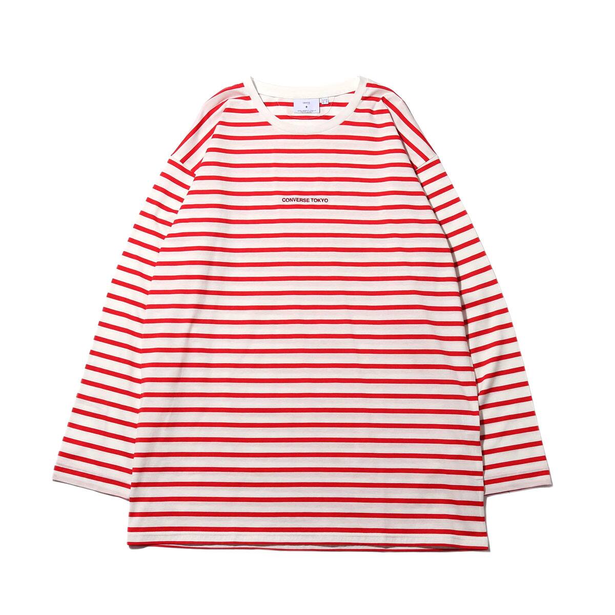 CONVERSE TOKYO ボーダー L/S Tシャツ レッド 19SS-I_photo_large