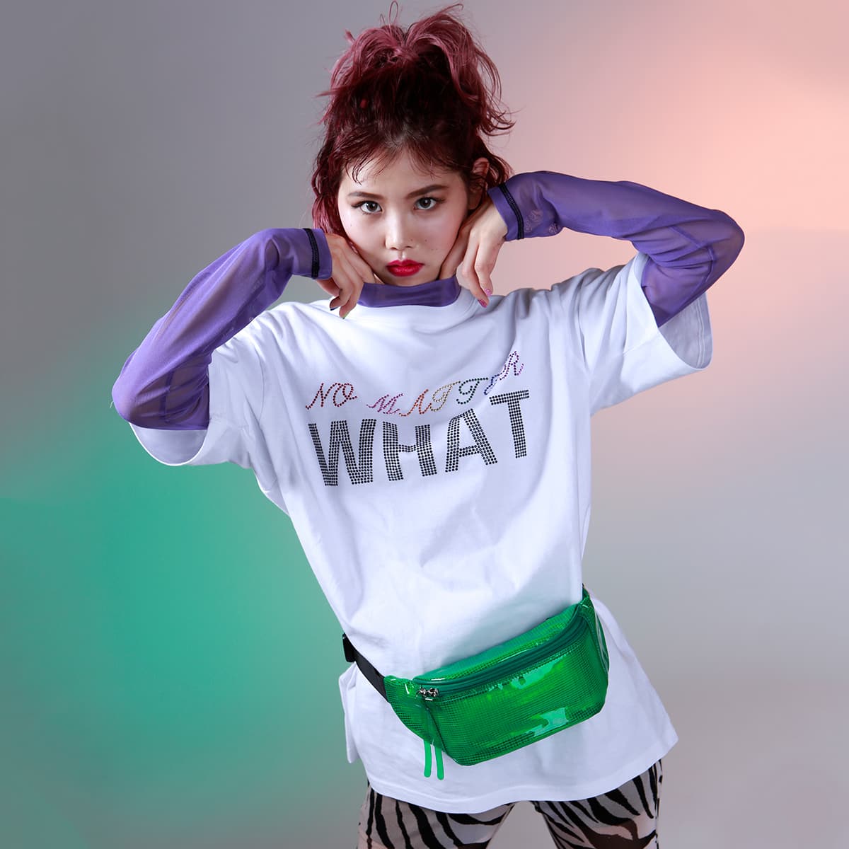 atmos pink × ayayan オクタゴン Tシャツ ワンピ WHITE 19SP-S_photo_large