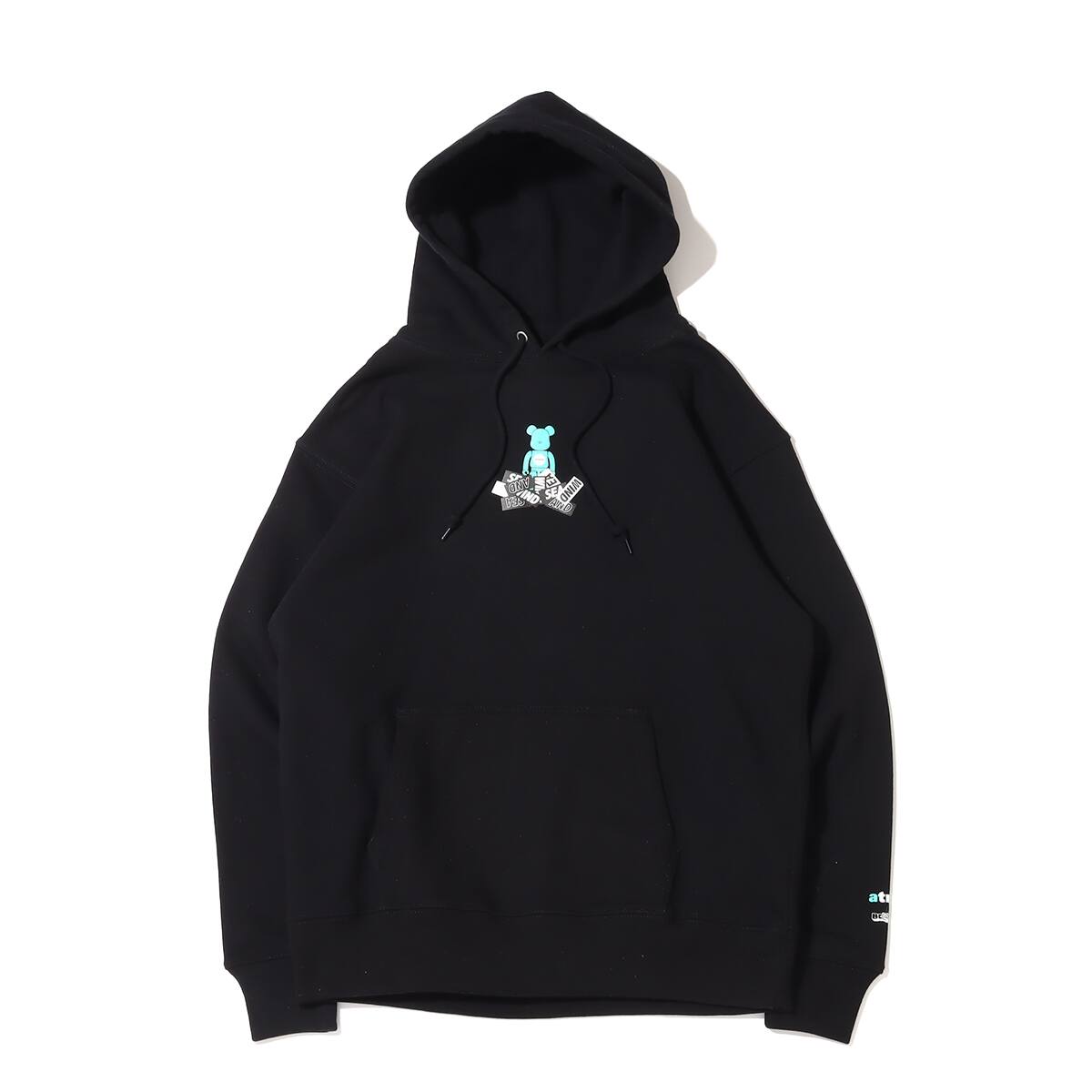 atmos X BE@RBRICK X WIND AND SEA BE@R HOODIE BLACK 22HO-S_photo_large