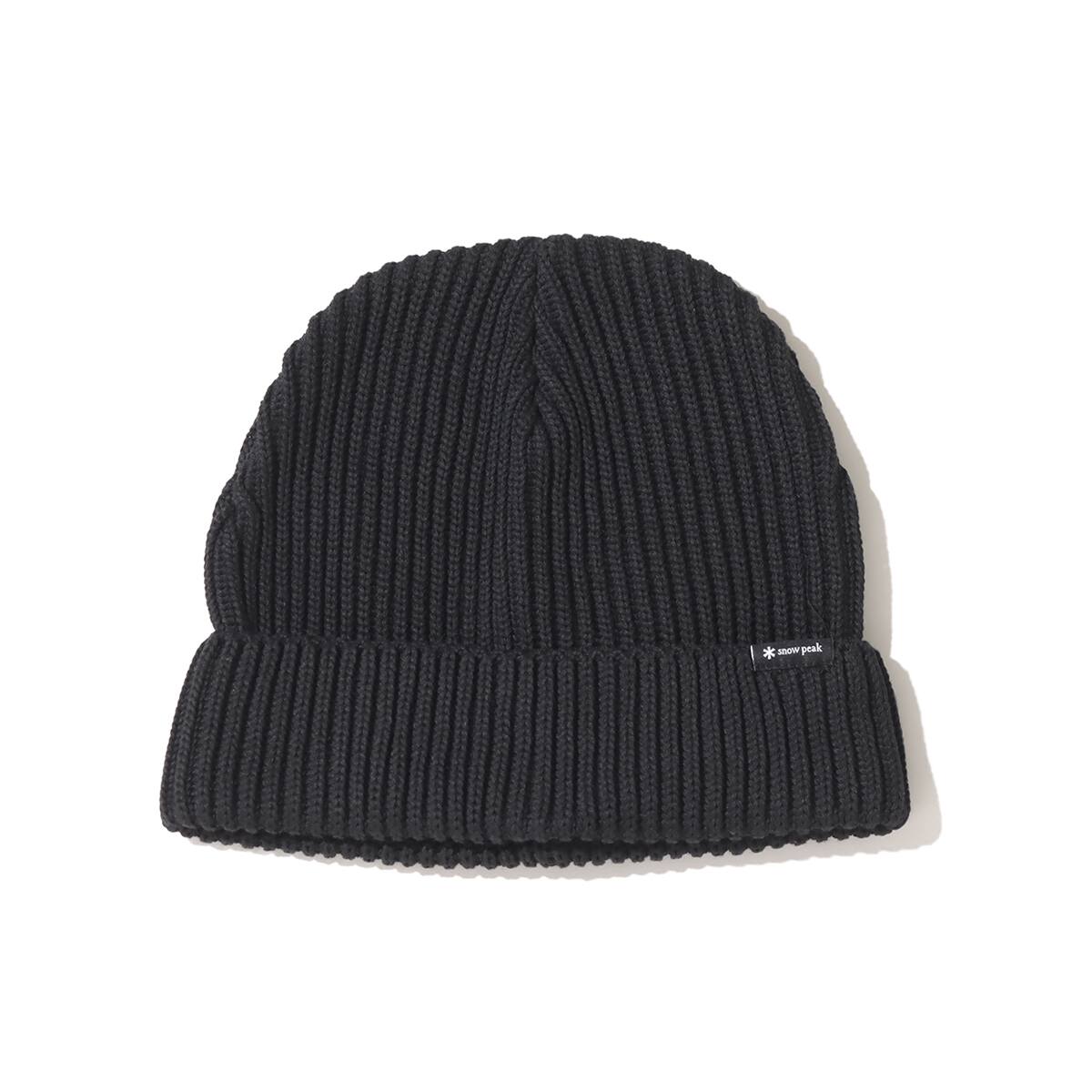 snow peak Pe/Co Knit Cap Black 23FA-Iのメイン画像