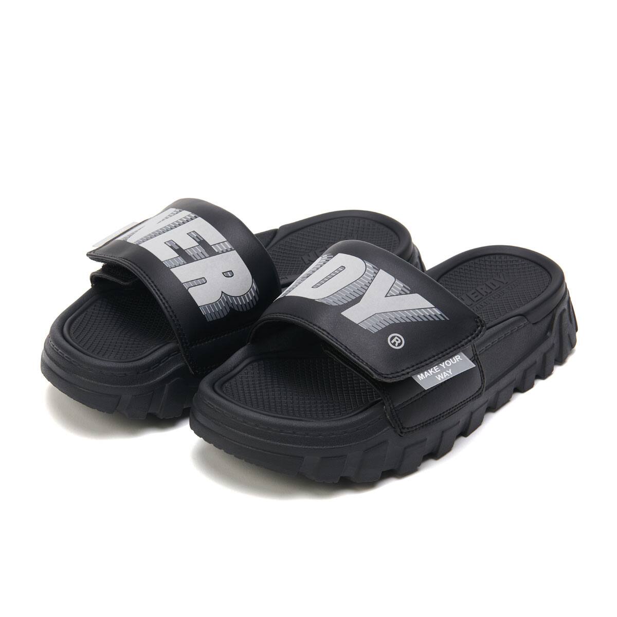 NERDY Layered Logo Breadsole Slide BLACK 21SP-I_photo_large