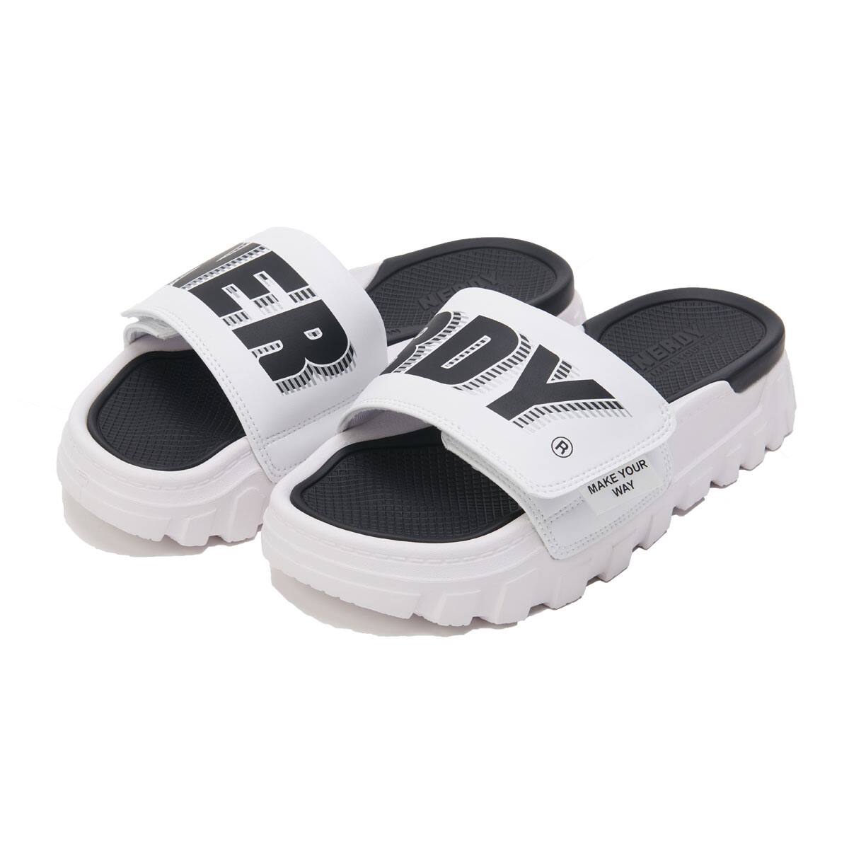 NERDY Layered Logo Breadsole Slide WHITE 21SP-I_photo_large