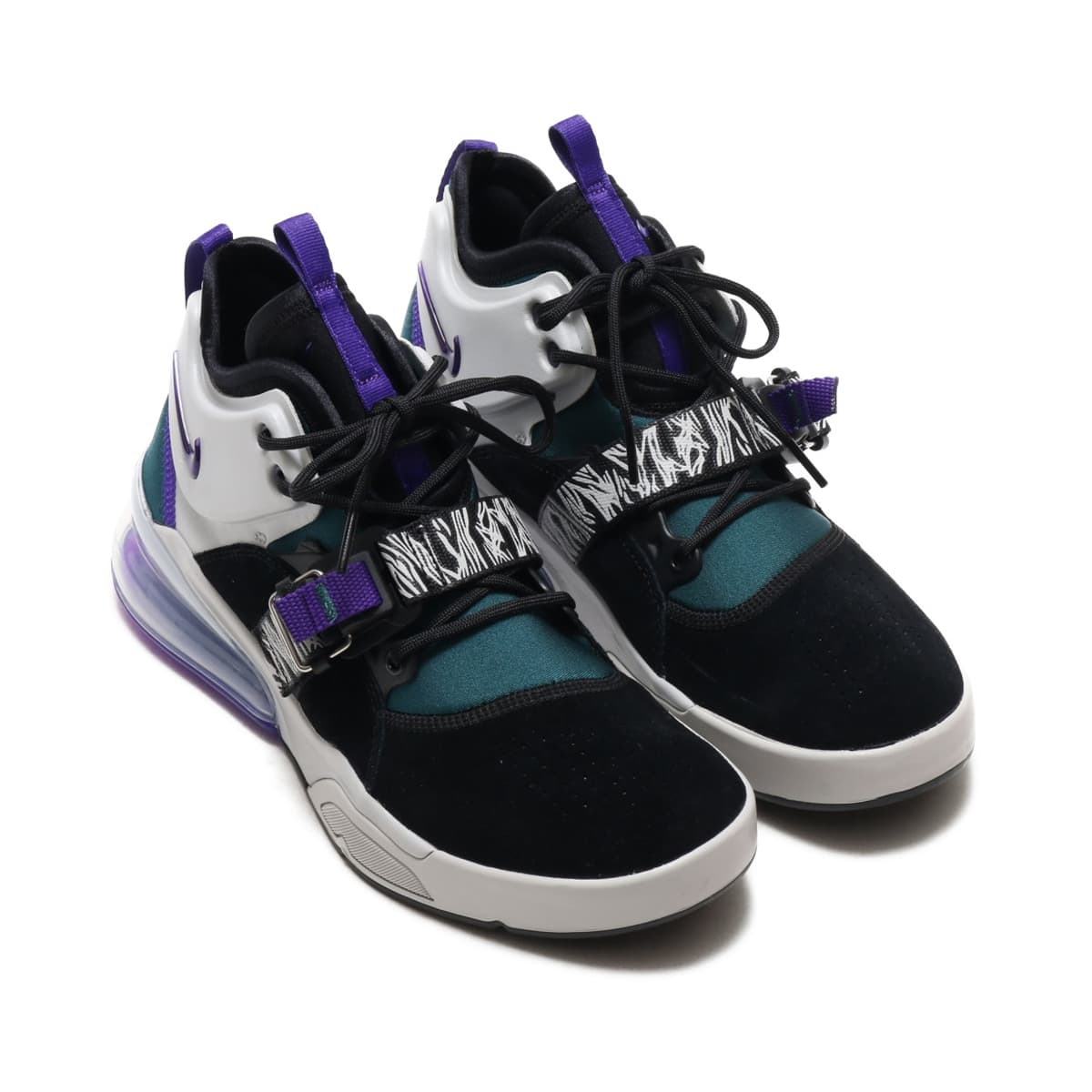 Nike Air Force 270 Black Court Purple Dk Atomic Teal