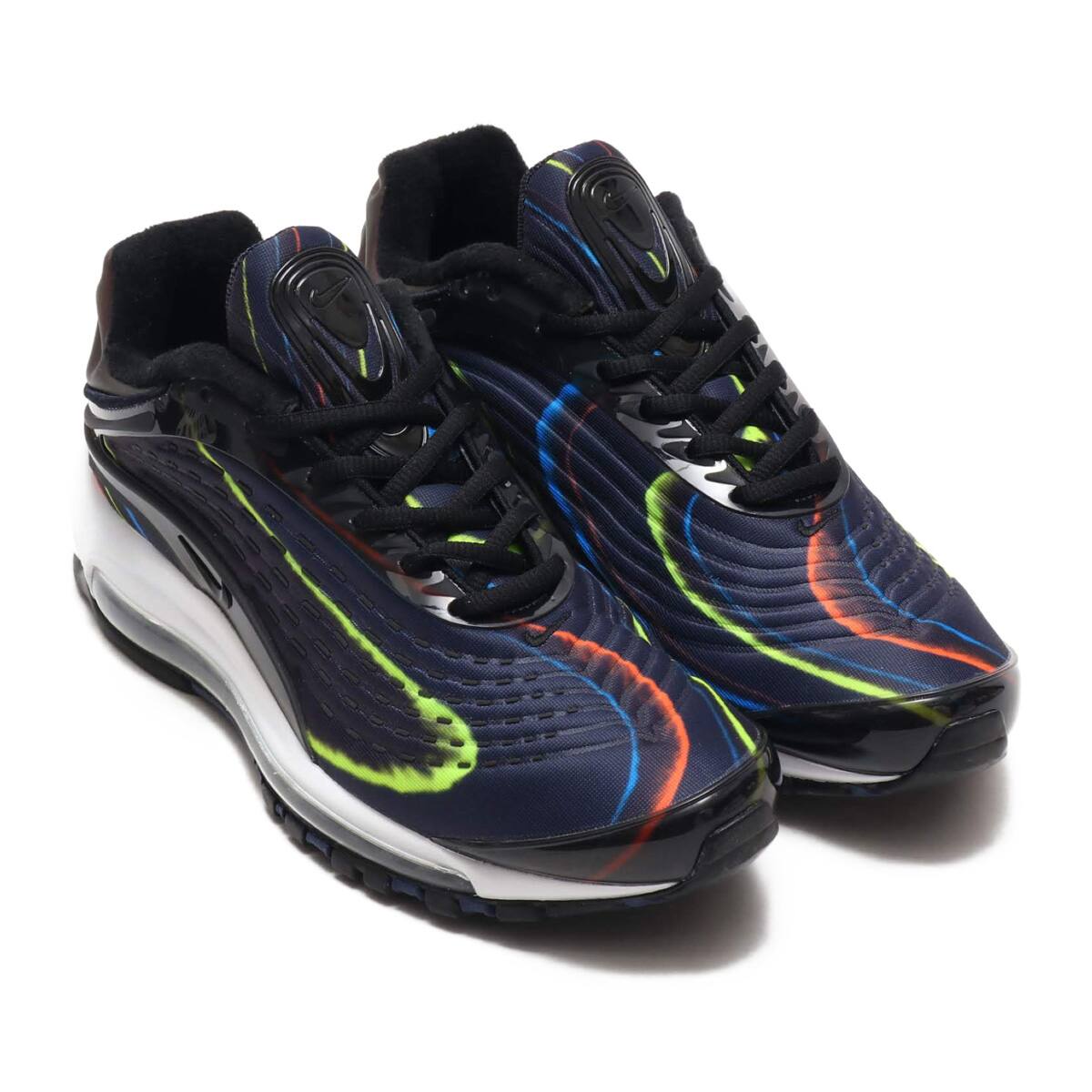 nike air max deluxe black midnight navy  and  silver