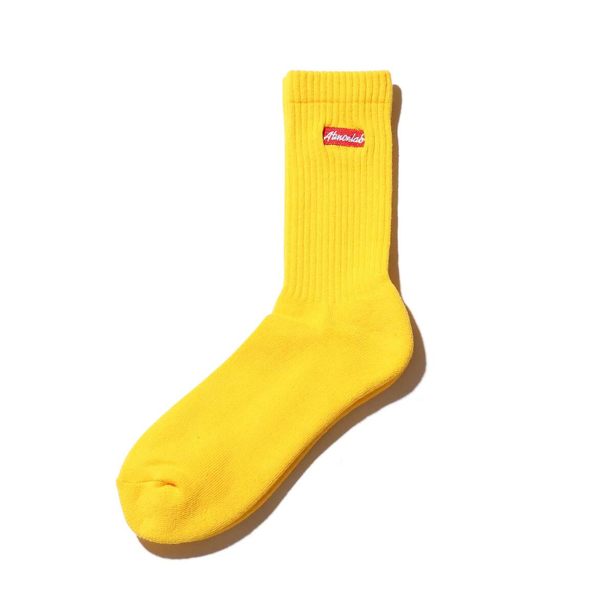 ATMOS LAB BOX LOGO SOCKS YELLOW_photo_large