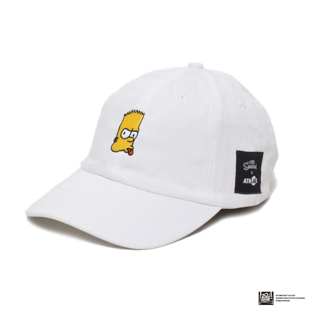 THE SIMPSONS x ATMOS LAB BART EMBROIDERY 6 PANEL CAP WHITE 18FW-I_photo_large
