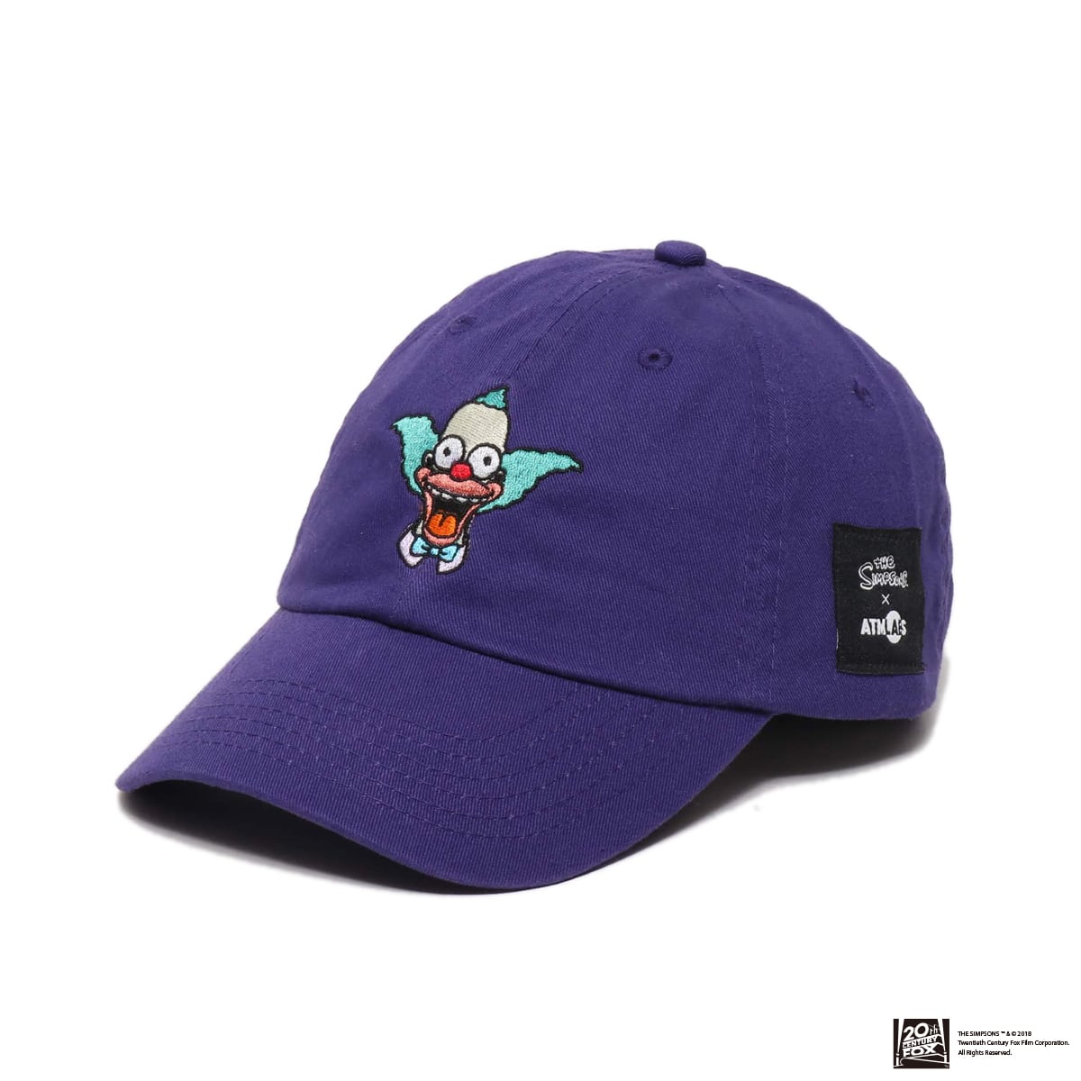 THE SIMPSONS x ATMOS LAB KRUSTY EMBROIDERY 6 PANEL CAP PURPLE 18FW-I_photo_large