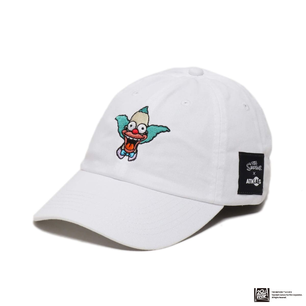 THE SIMPSONS x ATMOS LAB KRUSTY EMBROIDERY 6 PANEL CAP WHITE 18FW-I_photo_large