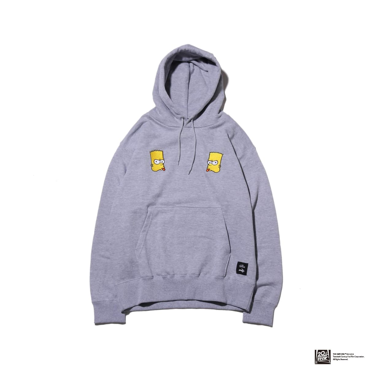 THE SIMPSONS x ATMOS LAB BART EMBROIDERY HOODIE GRAY 18FW-I_photo_large
