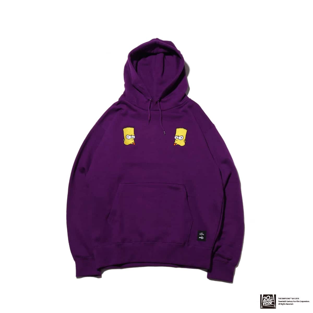 THE SIMPSONS x ATMOS LAB BART EMBROIDERY HOODIE PURPLE 18FW-I_photo_large
