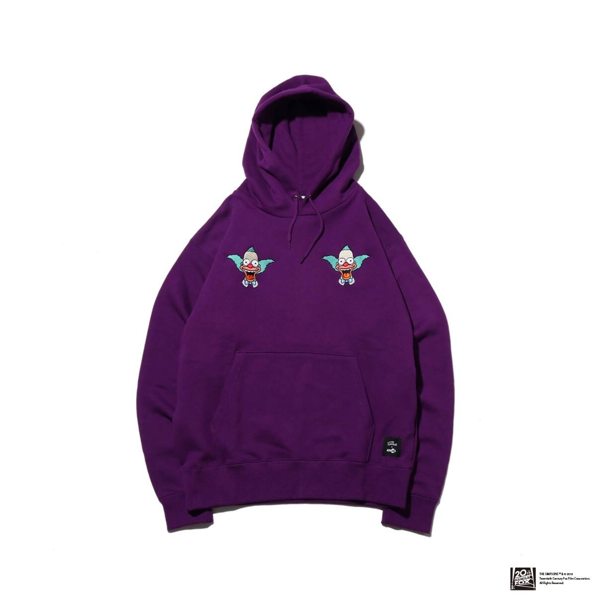 THE SIMPSONS x ATMOS LAB KRUSTY EMBROIDERY HOODIE PURPLE 18FW-I_photo_large