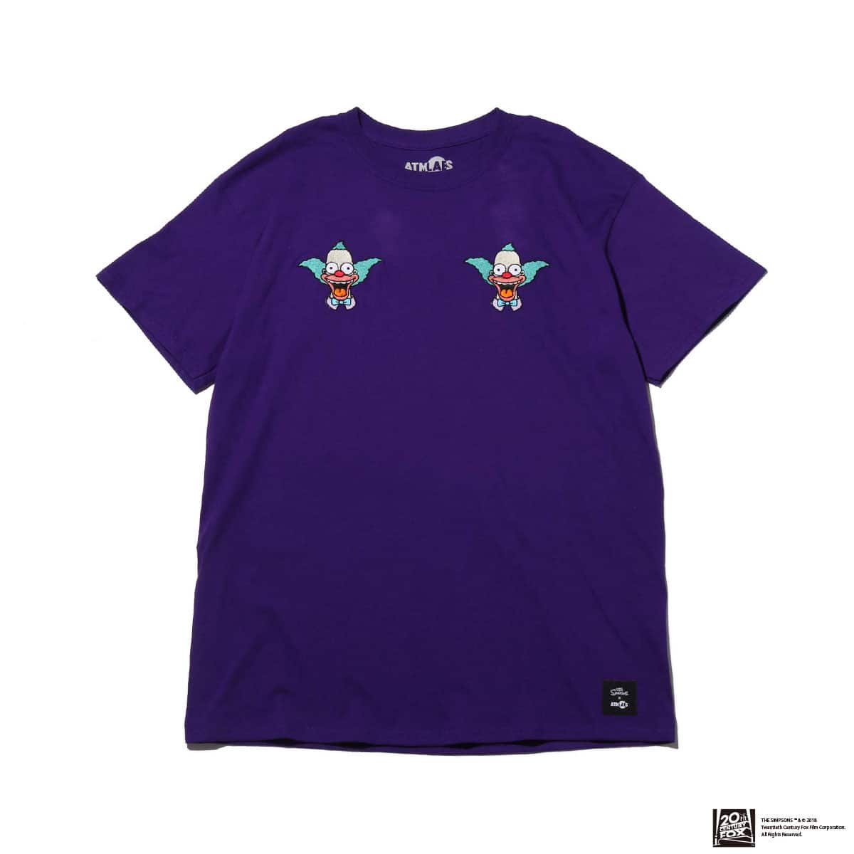 THE SIMPSONS x ATMOS LAB KRUSTY EMBROIDERY TEE PURPLE 18FW-I_photo_large