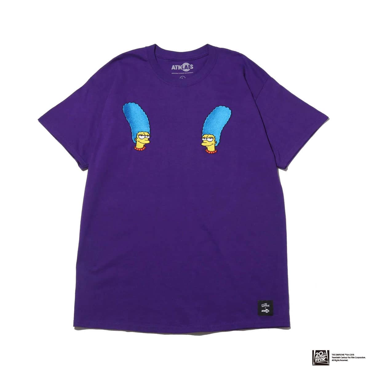 THE SIMPSONS x ATMOS LAB MARGE EMBROIDERY TEE PURPLE 18FW-I_photo_large