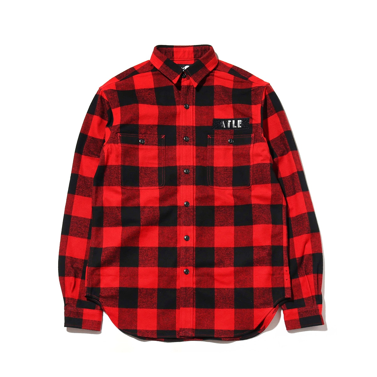 ATMOS LAB FLANNEL SHIRT RED_photo_large