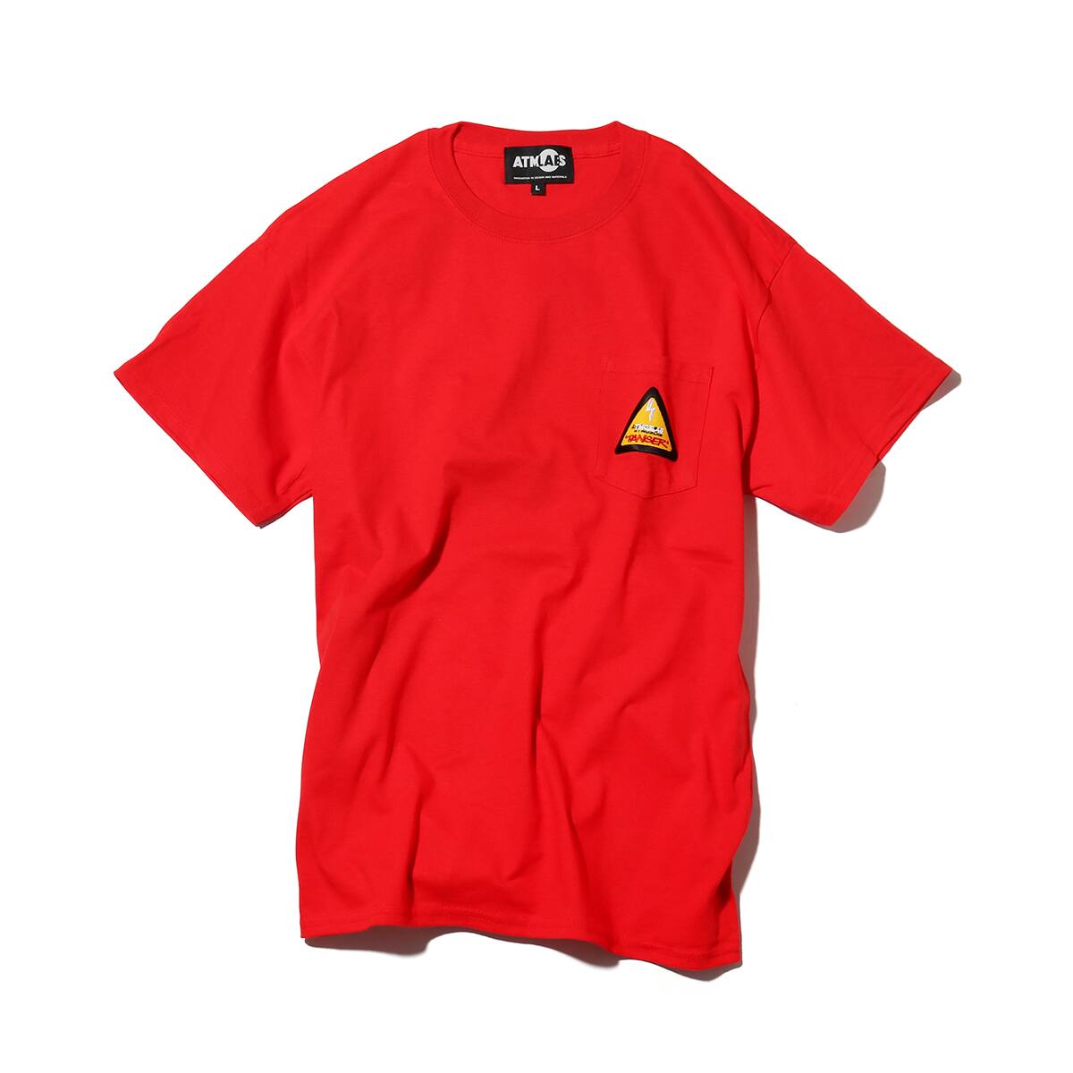 ATMOS LAB DANGER LOGO POCKET TEE RED_photo_large