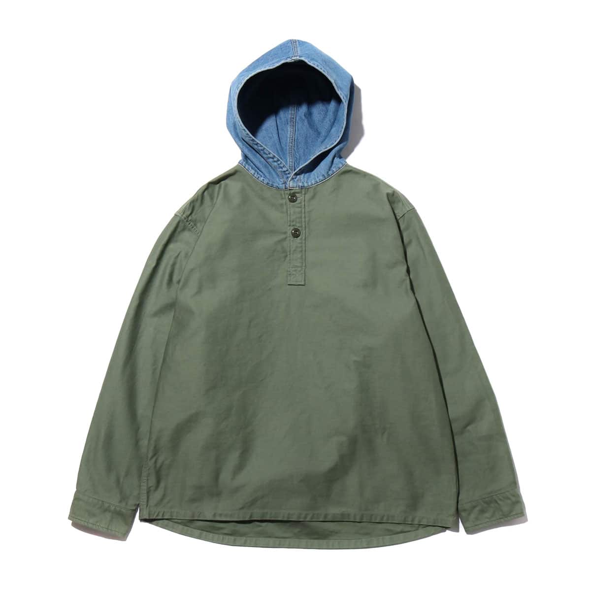 ATMOS LAB PULLOVER HOODED SHIRT OLIVE 19FA-I_photo_large