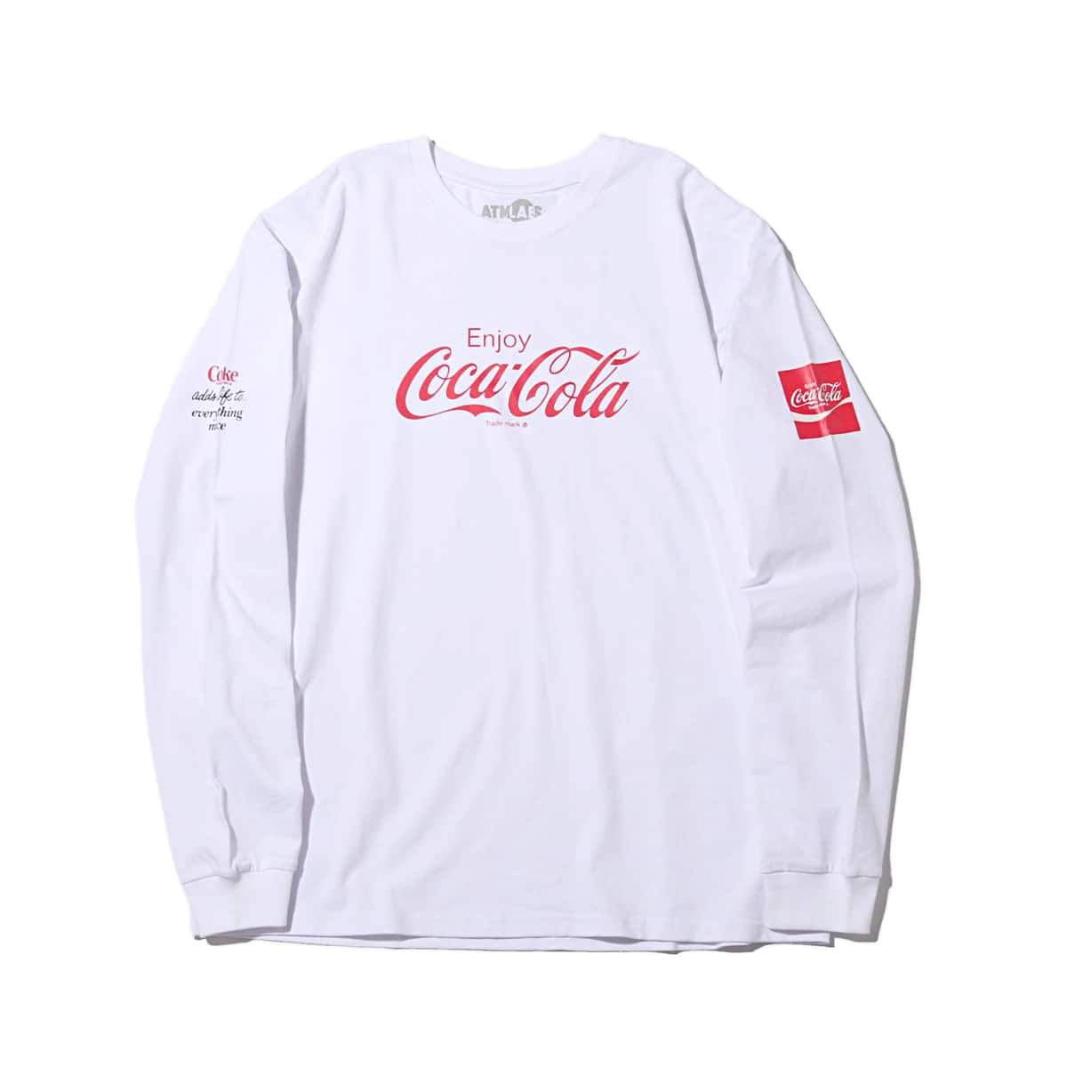 COCA COLA by ATMOS LAB LOGO LS TEE WHITE 19SS-S_photo_large