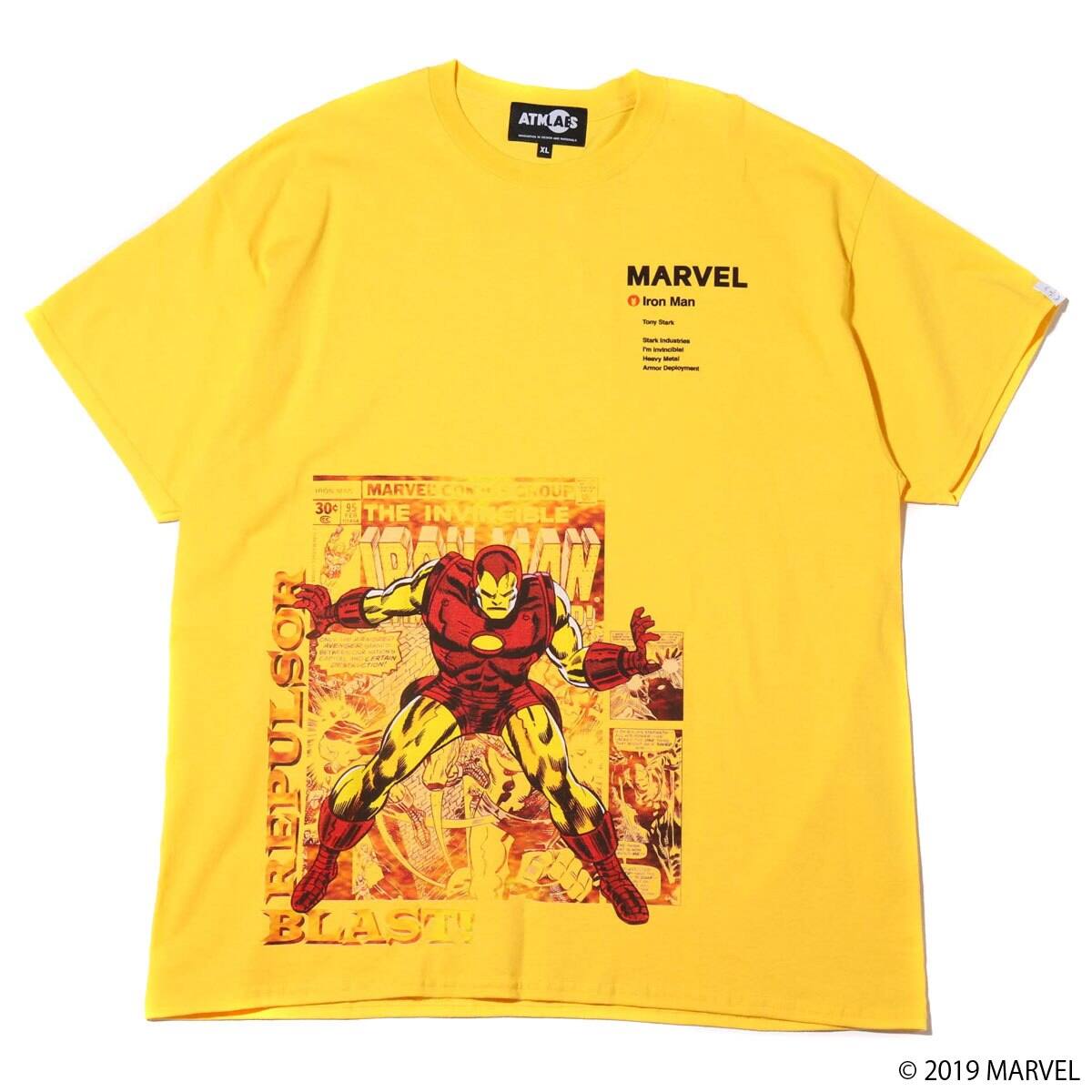 MARVEL x ATMOS LAB TEE IRON MAN YELLOW 19SP-S_photo_large