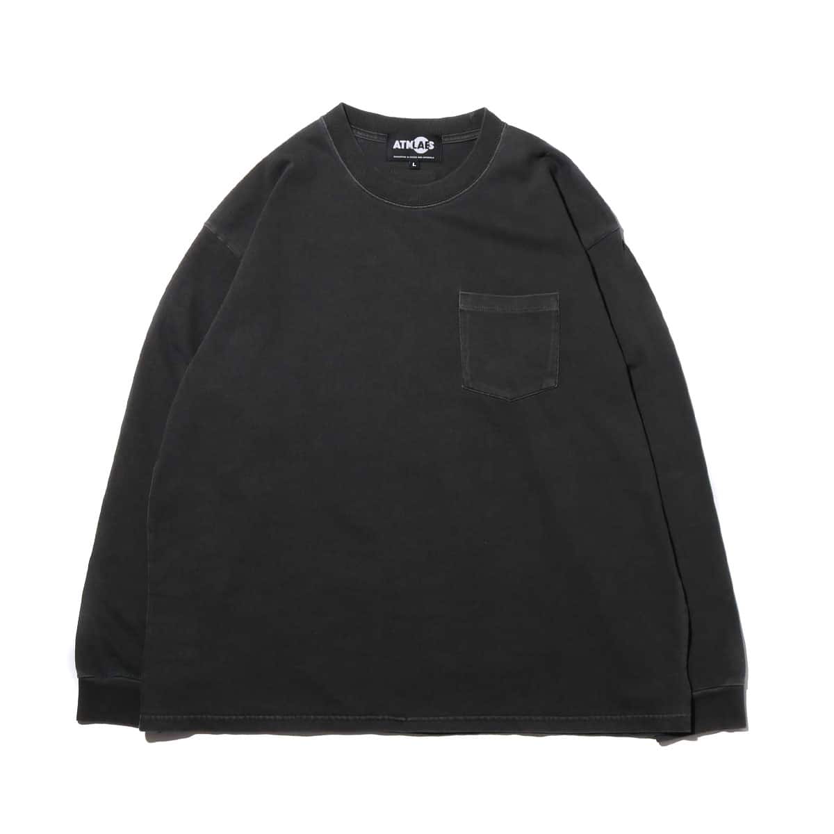 ATMOS LAB OVERDYED BIG LS TEE BLACK 19SS-I_photo_large