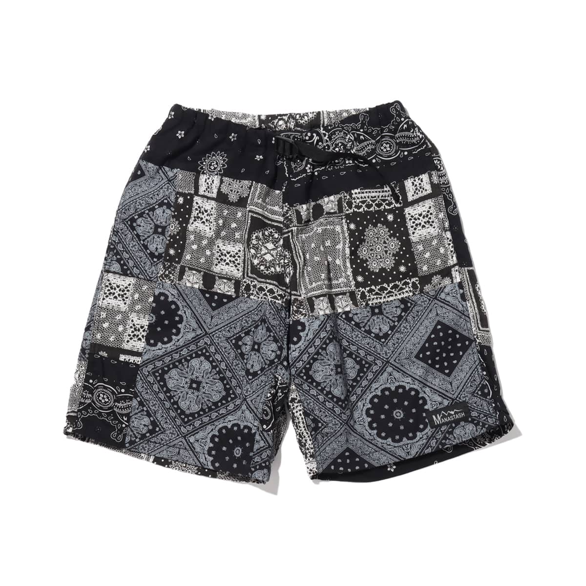 ATMOS LAB x MANASTASH BANDANA PATCHWORK SHORTS BLACK 20SP-S_photo_large