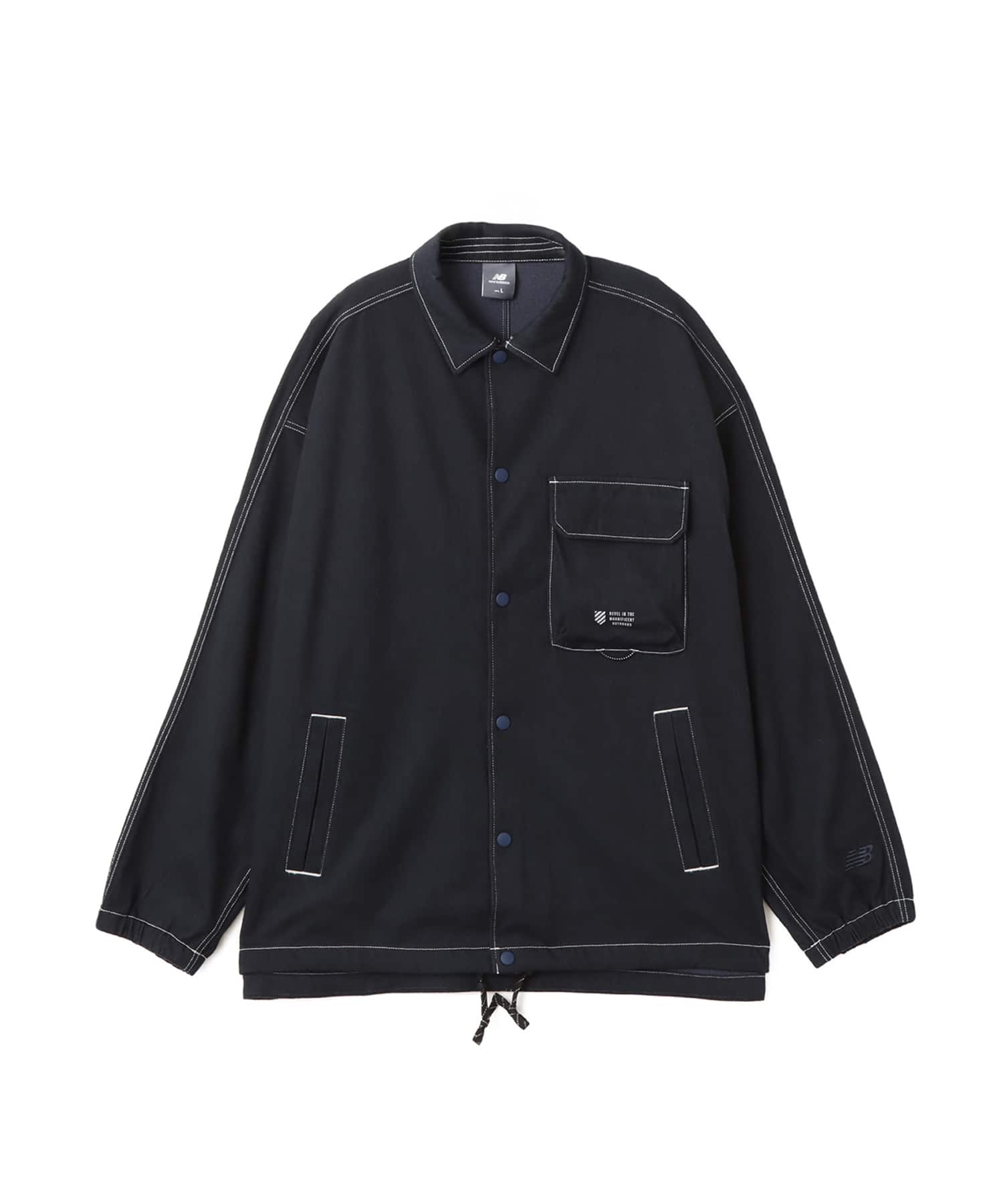 New Balance JERSEY DENIM JACKET NBネイビーのメイン画像