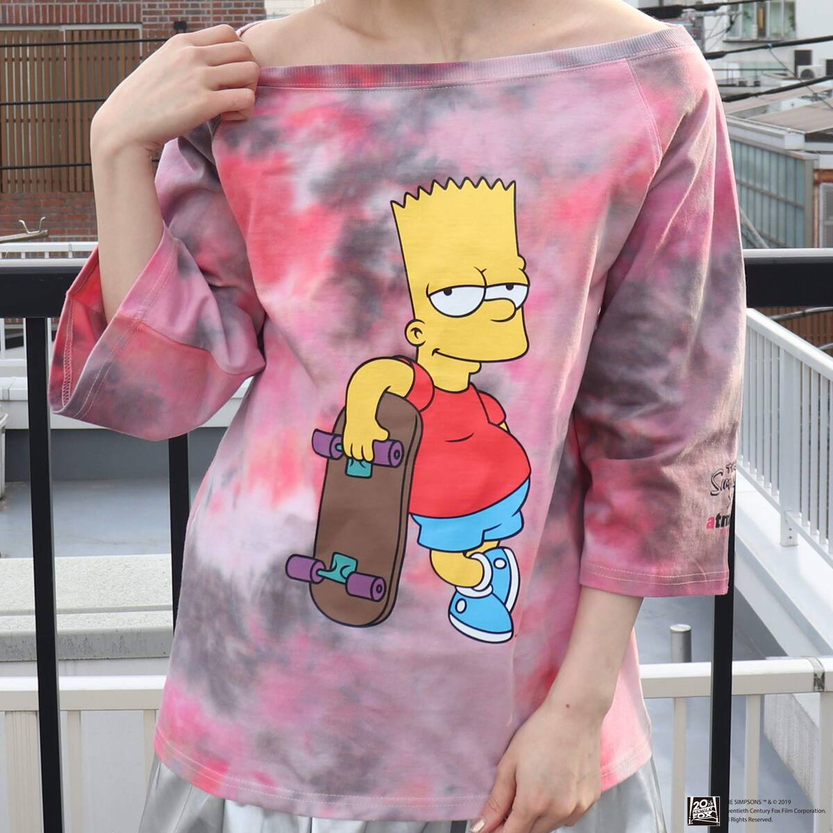 The Simpsons X Atmos Pink ワンショル タイダイ Tシャツ Pink 19sp S