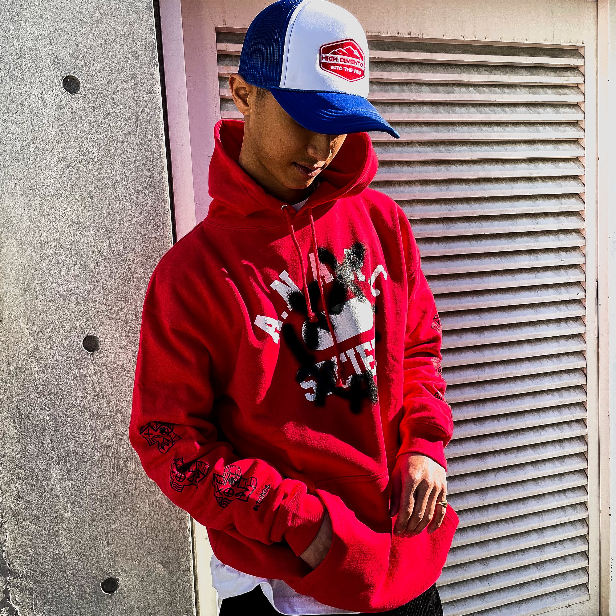 ANARC x atmos meets Mao Simmons SWEAT HOODIE RED 21SP-S_photo_large