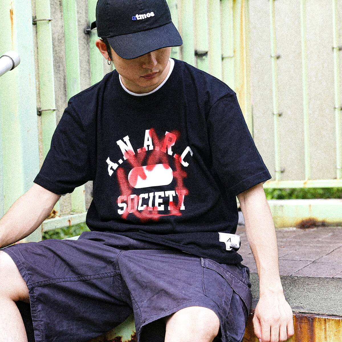 ANARC x atmos meets Mao Simmons SS TEE BLACK/RED 21SP-I_photo_large