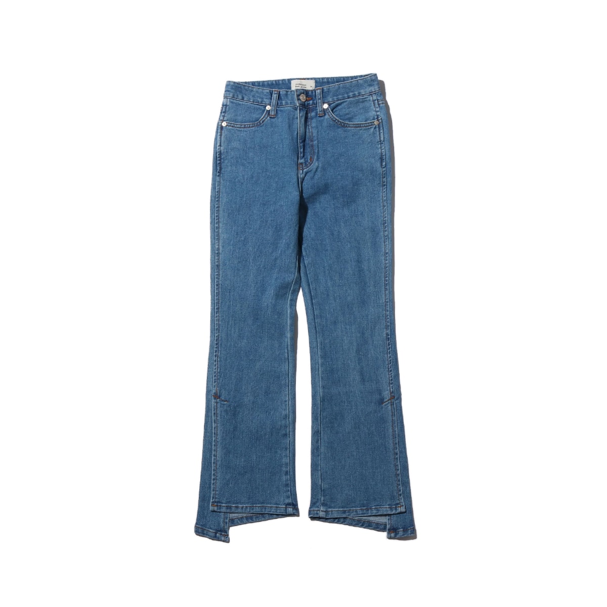 Andersson Bell UNBALANCE SLIT CROP JEANS BLUE 19FA-I_photo_large