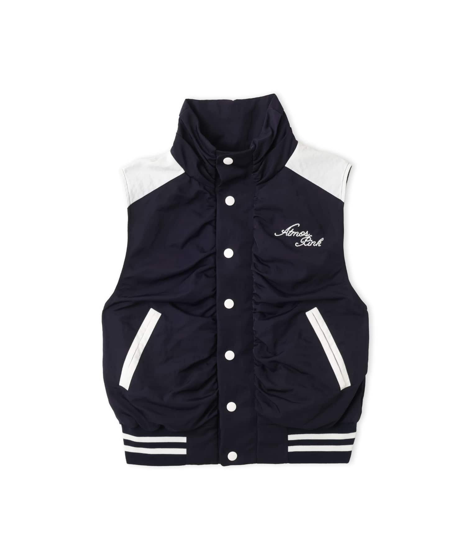 atmos pink Varsity Vest NAVYのメイン画像