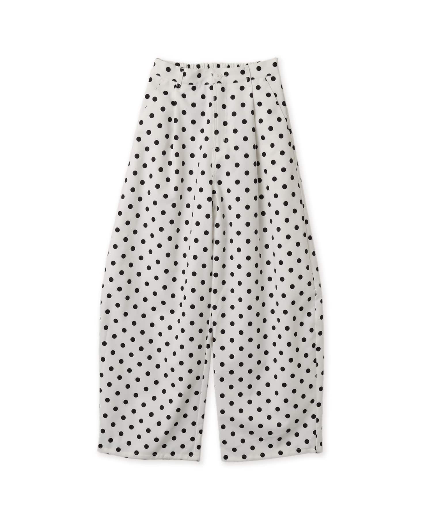 atmos pink Dot Wide Pants WHITEのメイン画像