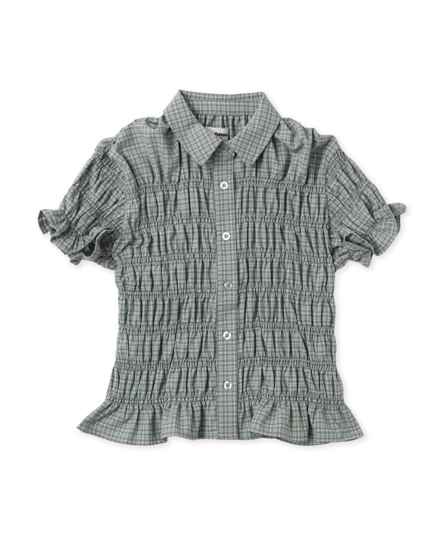 atmos pink Plaid Shirring Shirt MINTのメイン画像