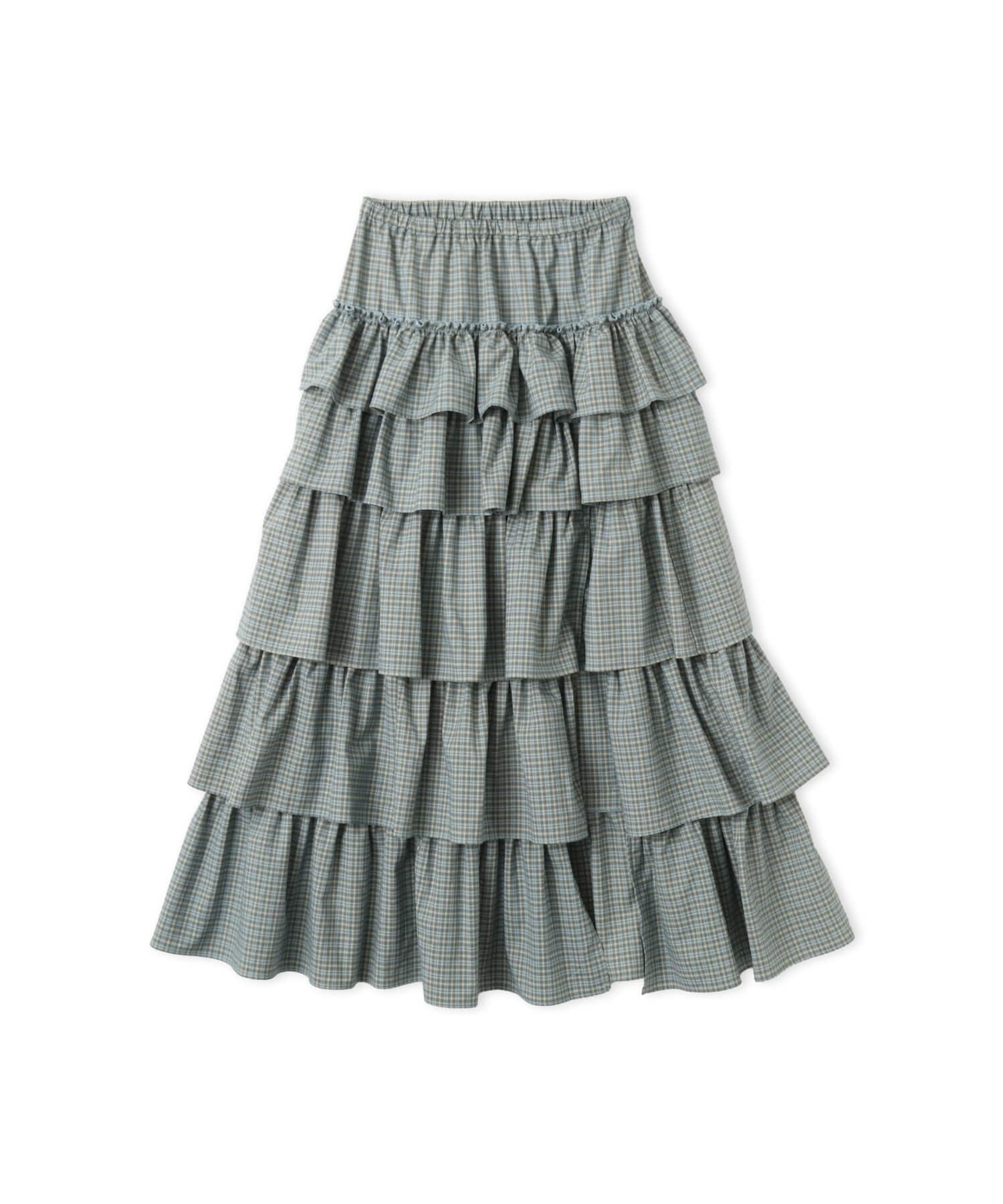 atmos pink Plaid Tiered Skirt MINTのメイン画像