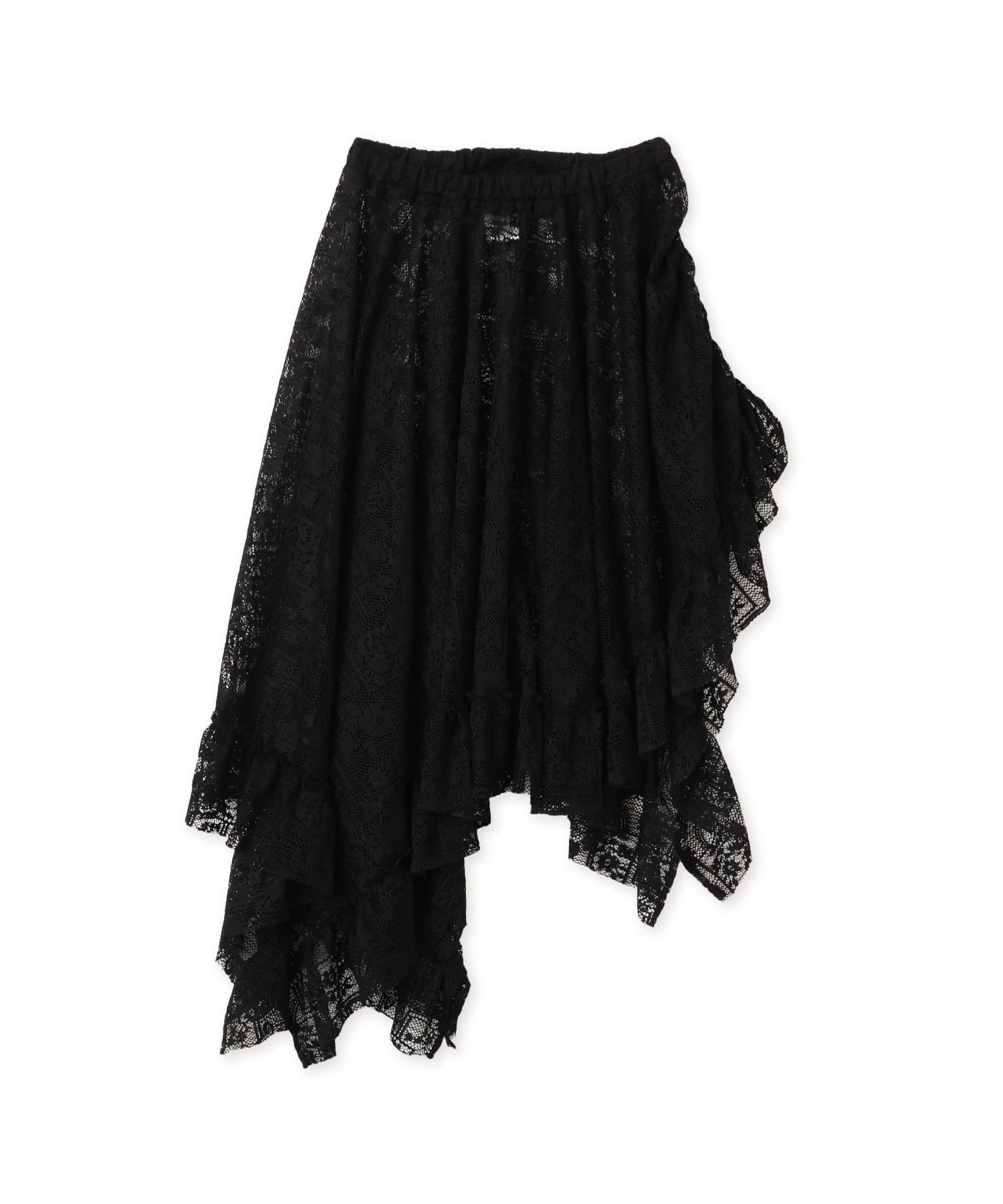 atmos pink Lace Asymmetry Skirt BLACKのメイン画像