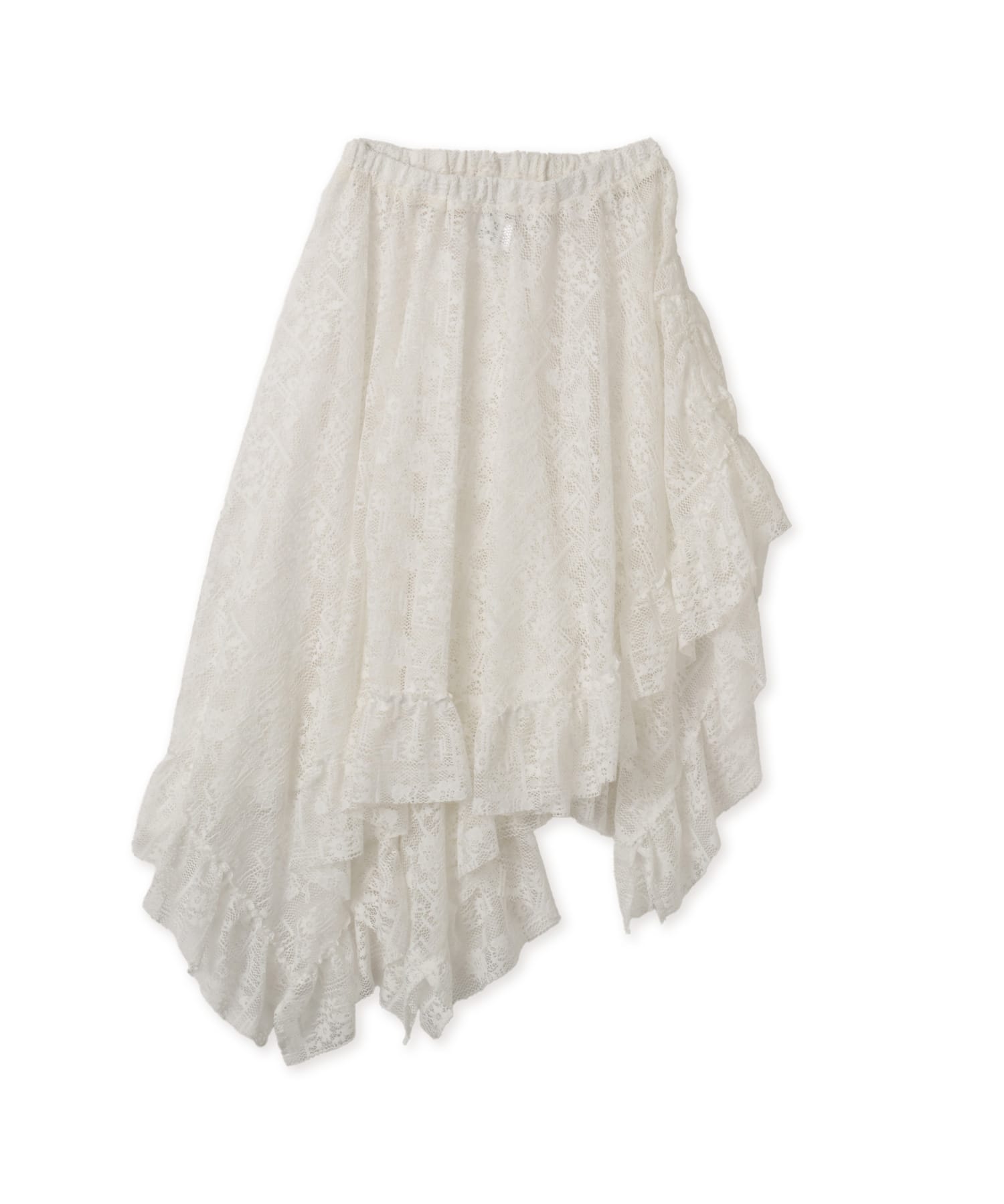 atmos pink Lace Asymmetry Skirt WHITEのメイン画像