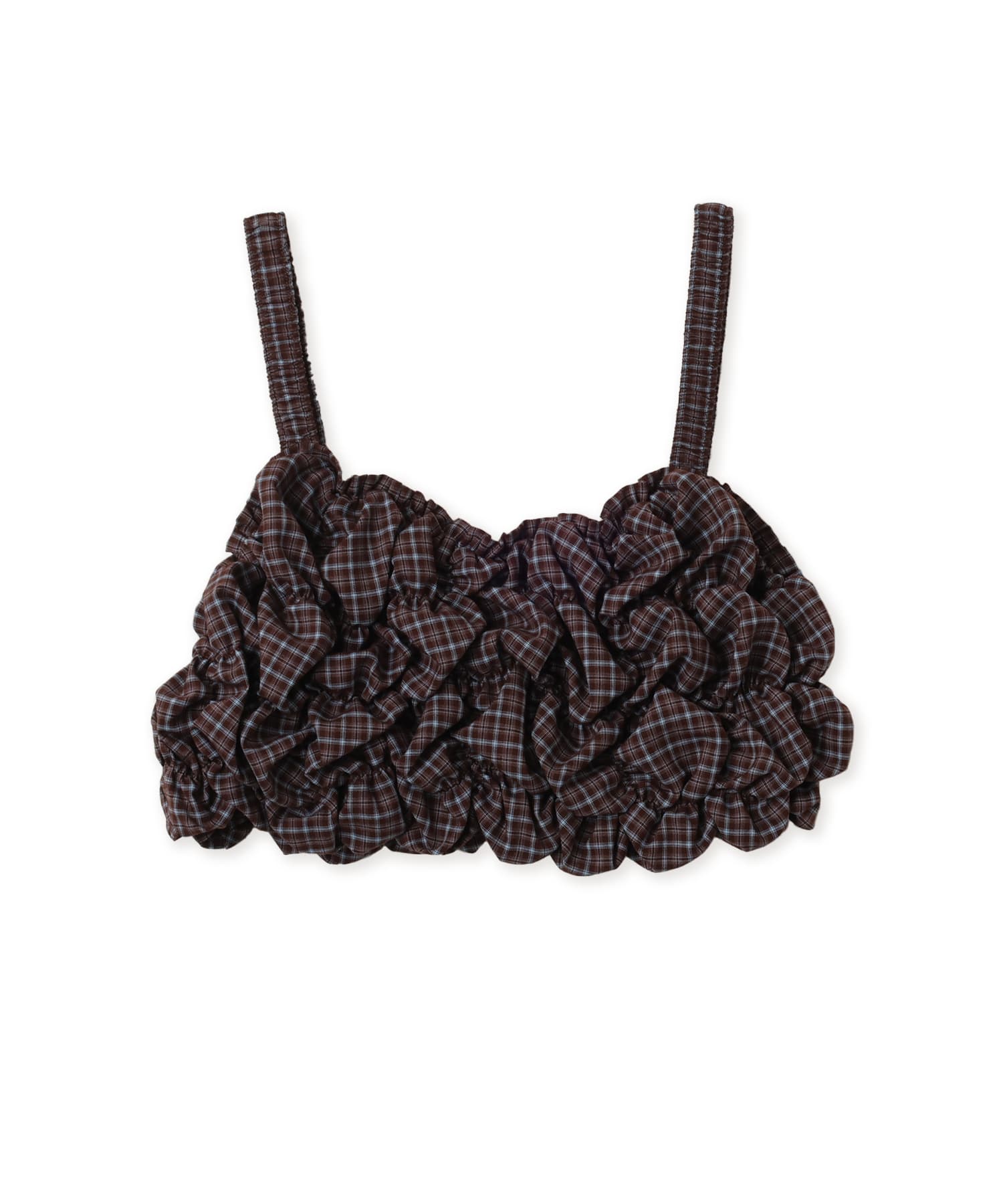 atmos pink Plaid Bustier BROWNのメイン画像
