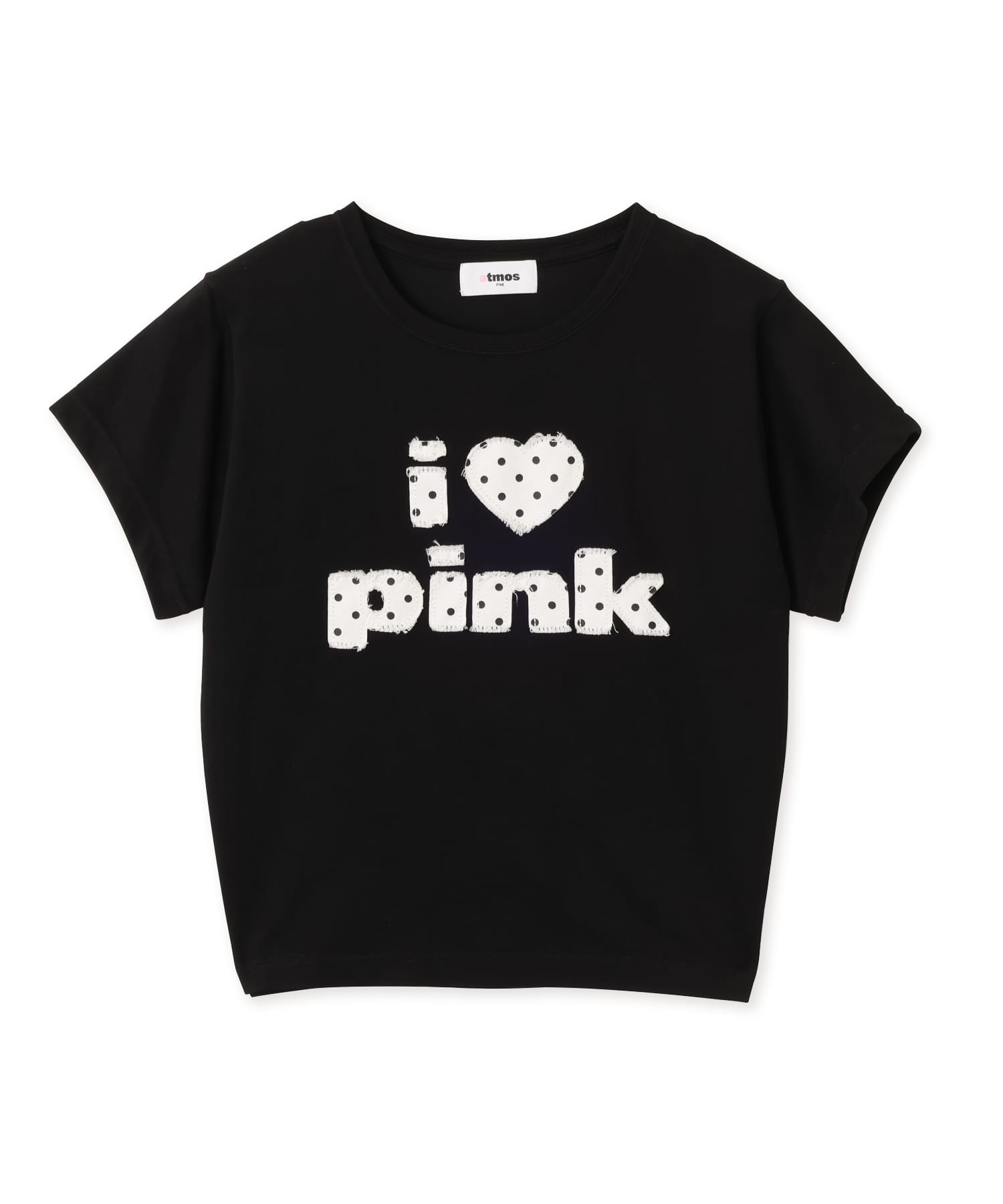 atmos pink I Love pink Dot T-shirt BLACKのメイン画像