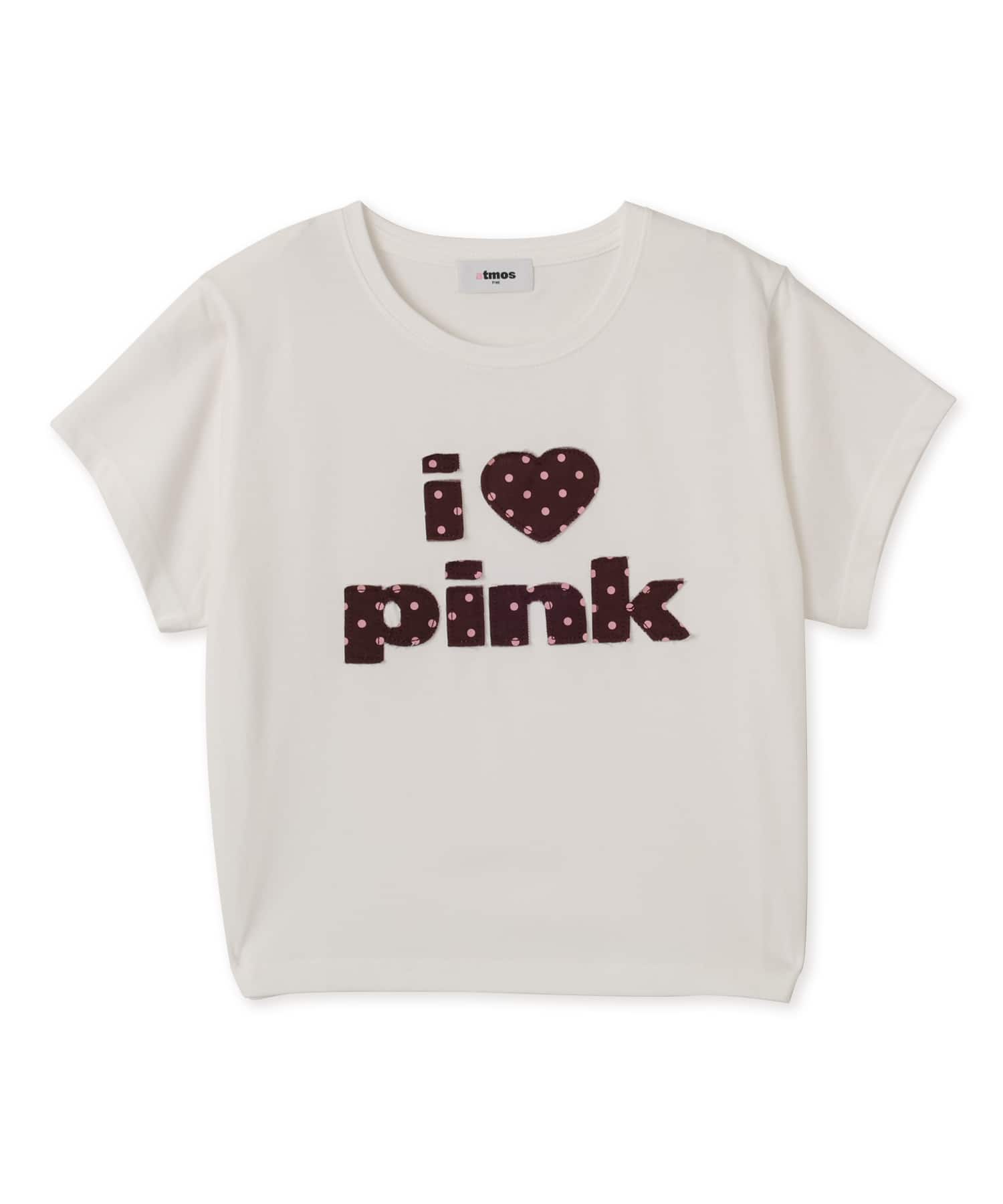atmos pink I Love pink Dot T-shirt WHITEのメイン画像