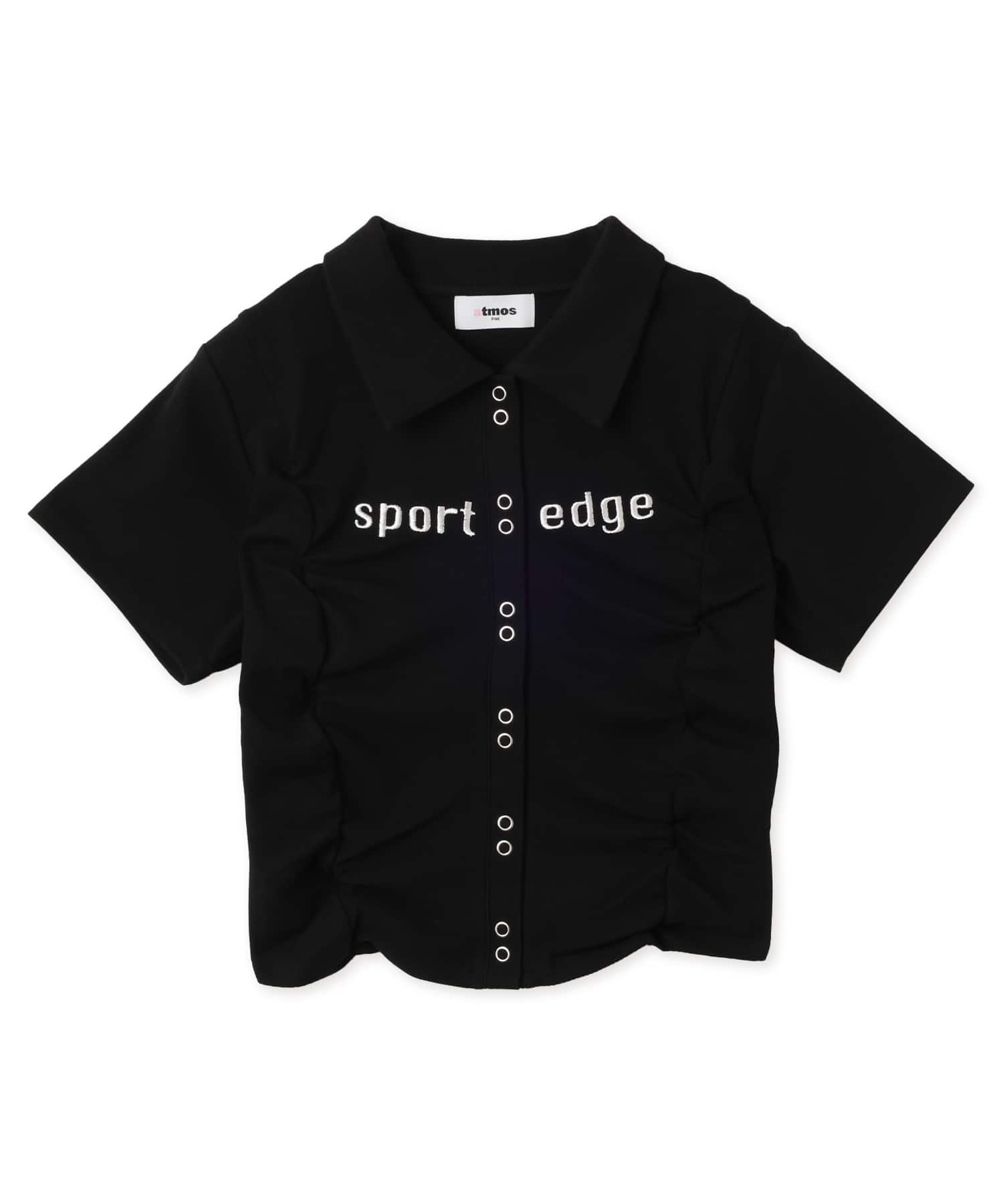atmos pink Front Gather Tops BLACKのメイン画像