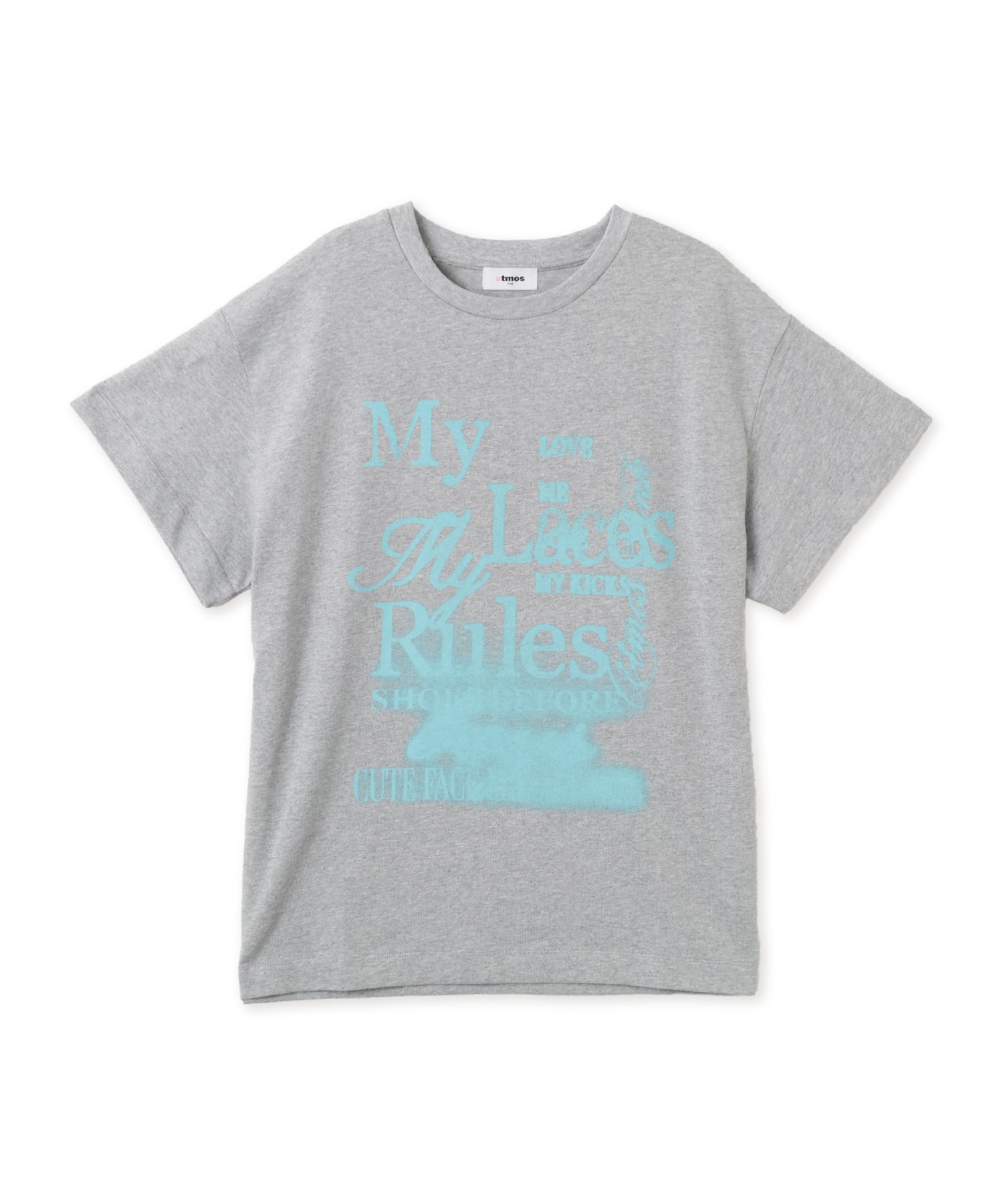 atmos pink Message Big T-shirt GRAYのメイン画像