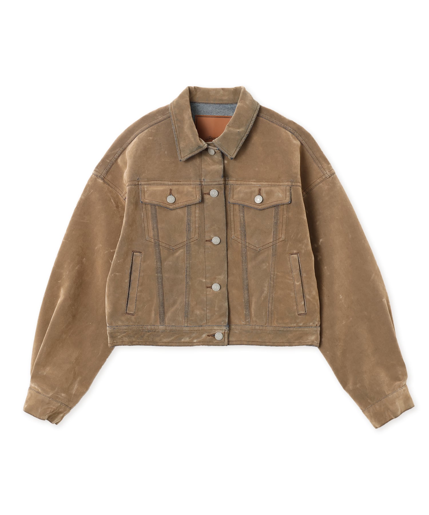 atmos pink Flocky Denim Jacket BEIGEのメイン画像