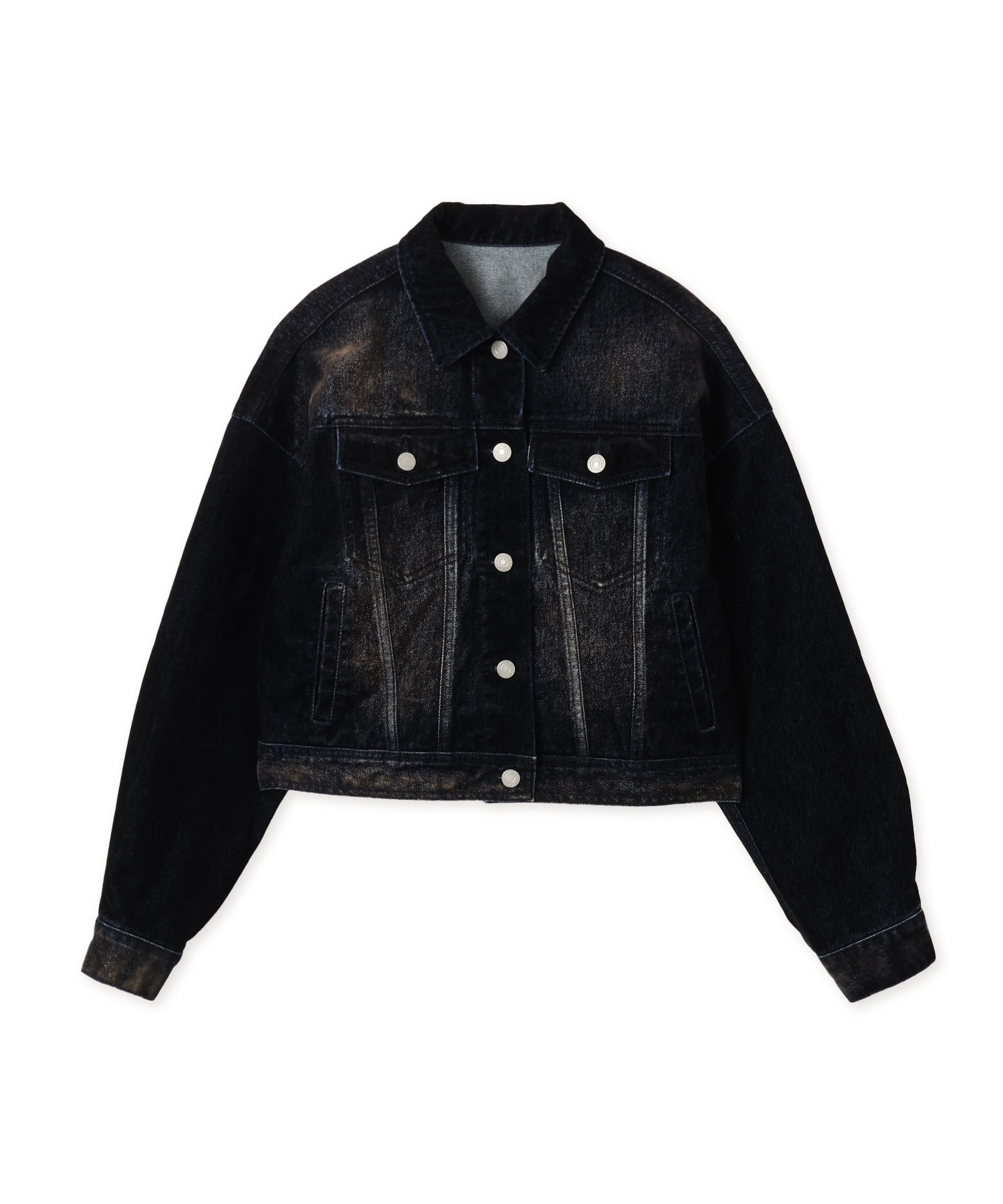atmos pink Flocky Denim Jacket NAVYのメイン画像