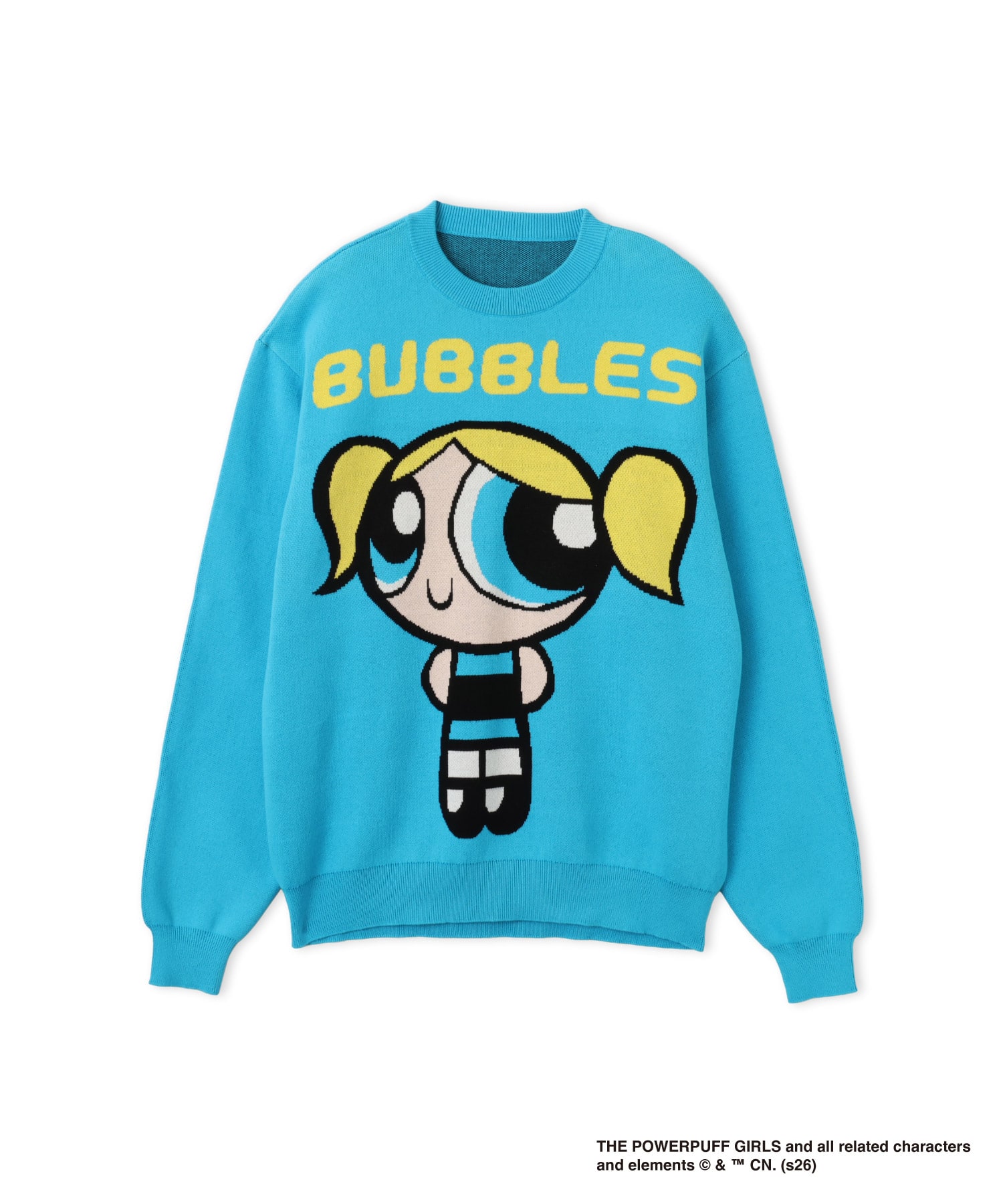 The Powerpuff Girls x atmos pink Character Sweater BLUEのメイン画像