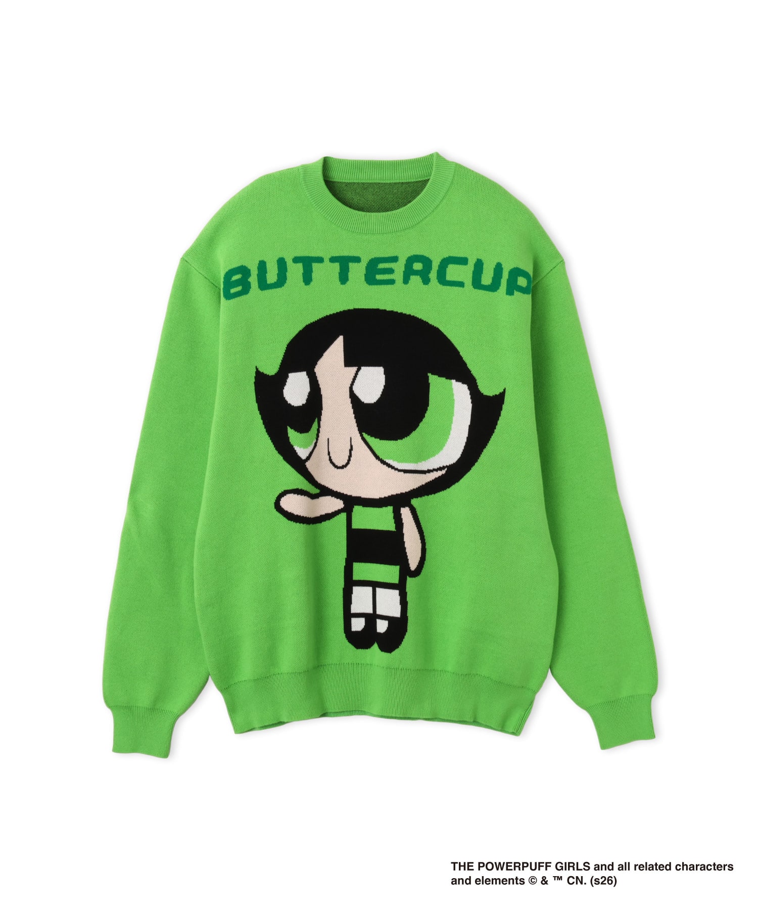 The Powerpuff Girls x atmos pink Character Sweater GREENのメイン画像