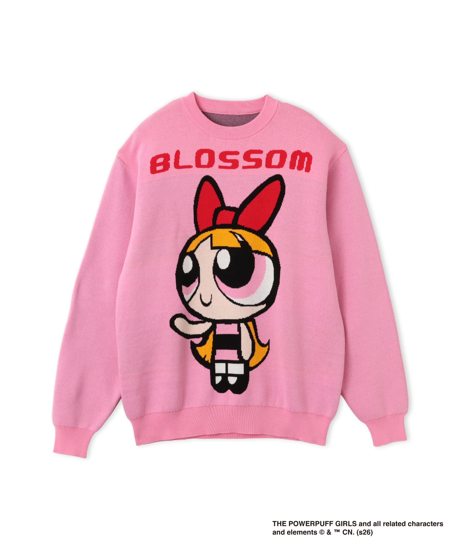 The Powerpuff Girls x atmos pink Character Sweater REDのメイン画像