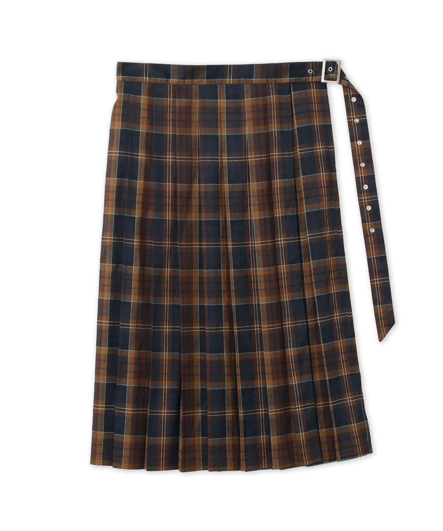 atmos pink Plaid Wrap Skirt BROWNのメイン画像